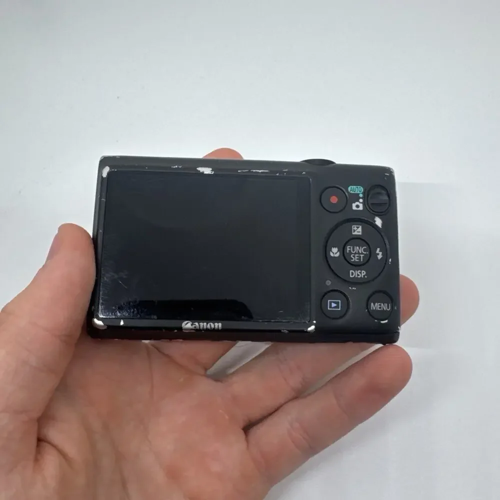 Canon PowerShot ELPH 300 HS 12.1MP Digital Camera - Black Works No Battery/charg